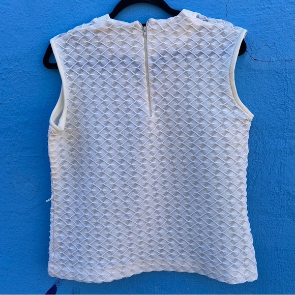 Vintage 50s 60s Cream blazer and sleeveless top set, size - Picture 3 of 10